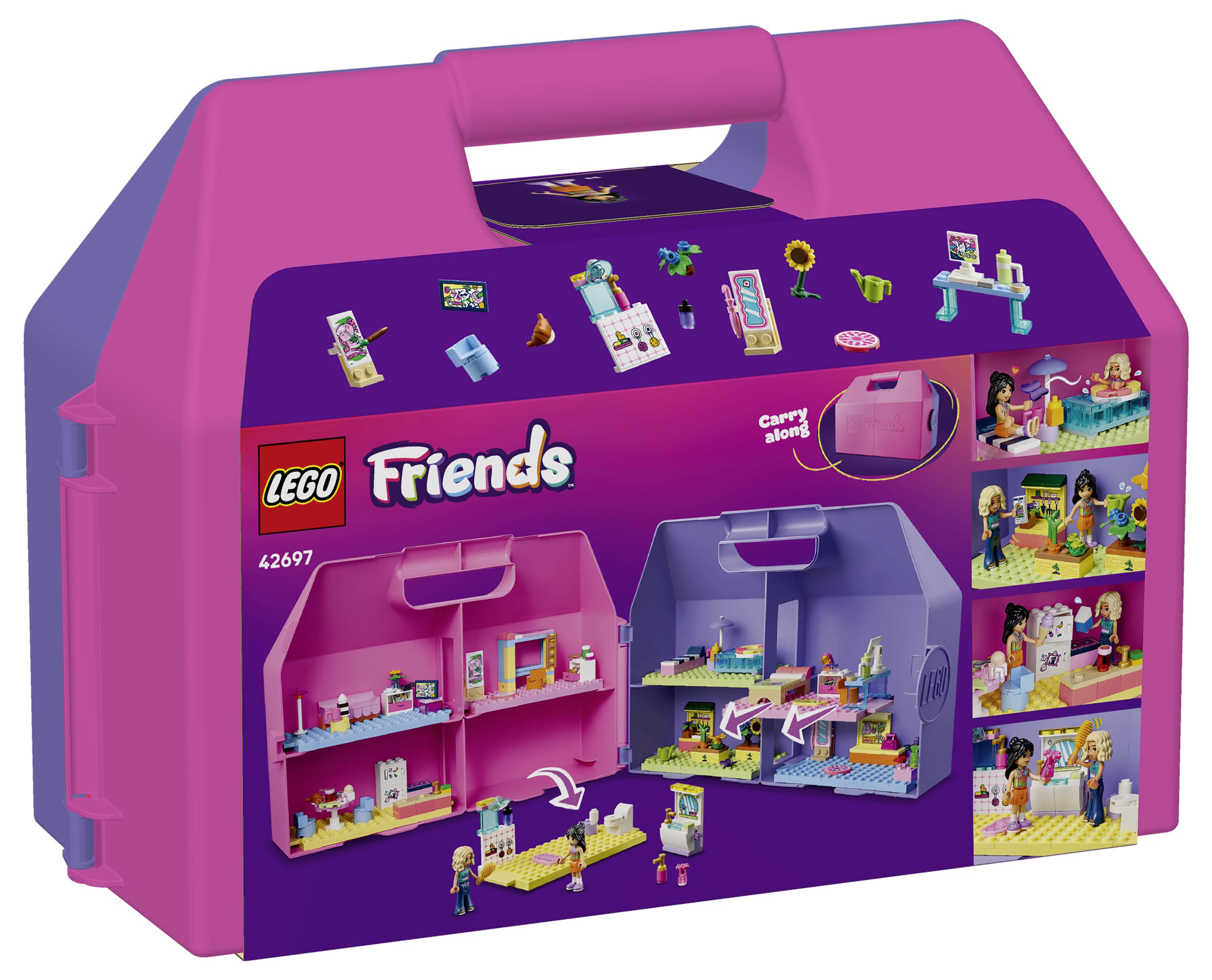 42697 LEGO® FRIENDS Přenosný dotělový dům se 8 pokoji a 2 hracích figurkami-1