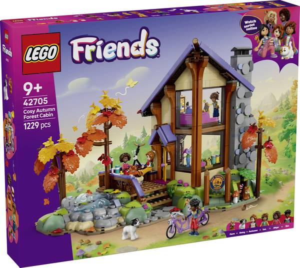 42705 LEGO® FRIENDS Útulné matky na podzimní les; 4 hracích figurek, pes a veverka