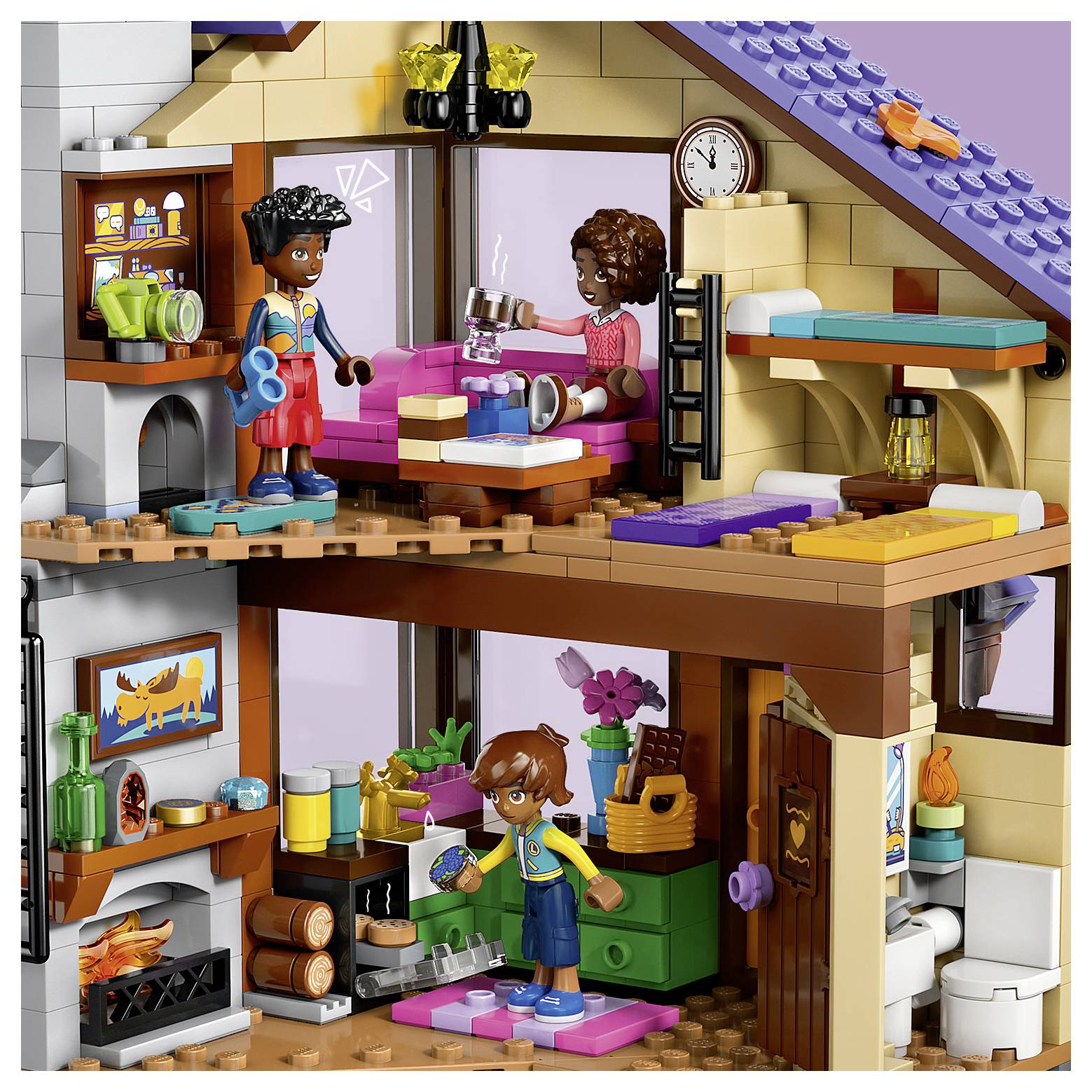 42705 LEGO® FRIENDS Útulné matky na podzimní les; 4 hracích figurek, pes a veverka-2
