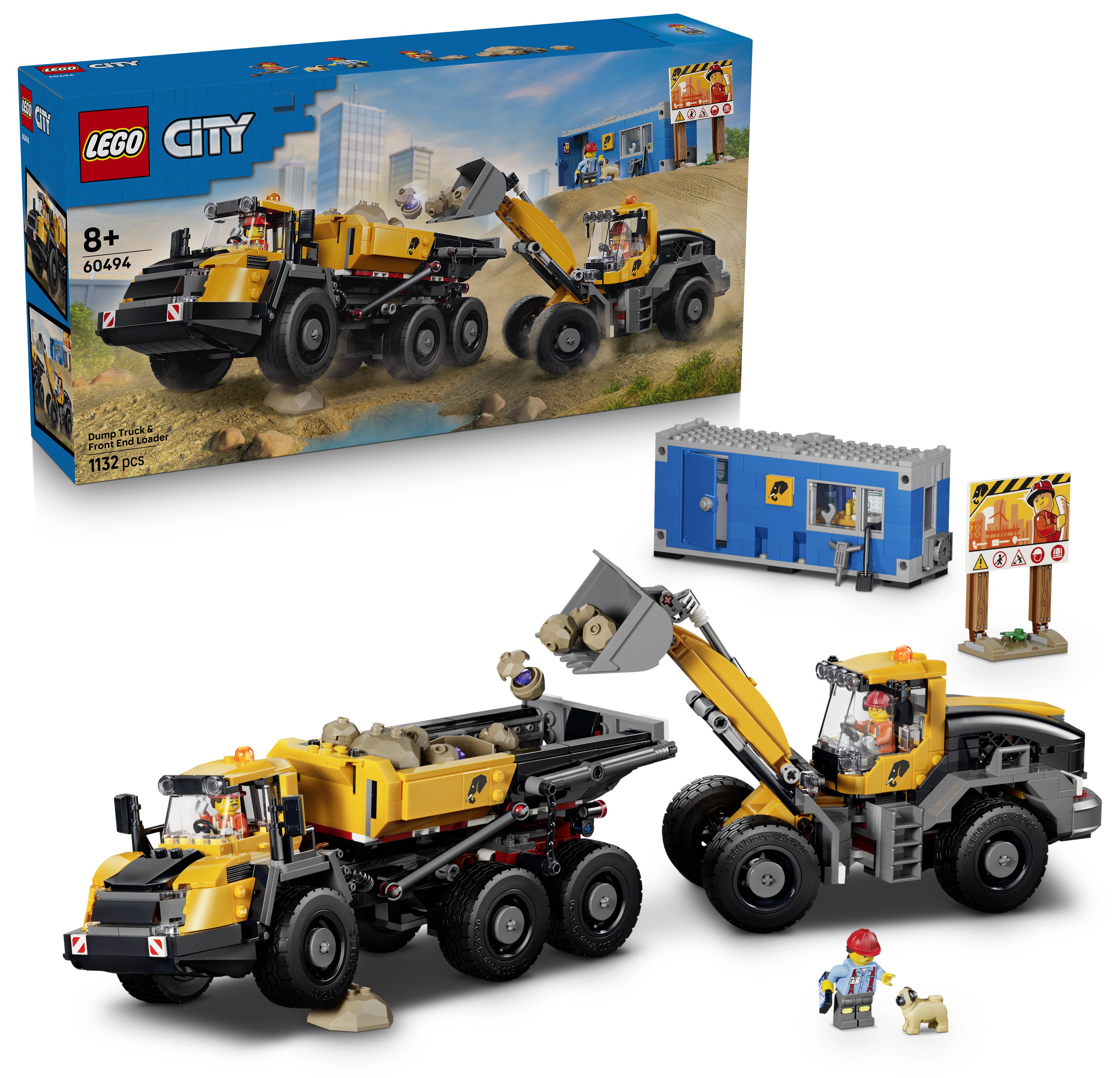 60494 LEGO® CITY Nákladní vůz a nákladní vůz (60494); stavebnice se 2 stavebními a kancelářskými kontejnery-2