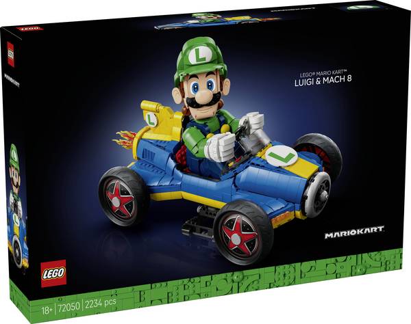 72050 LEGO® Super Mario™ Kart™: Luigi & Turboflitzer; stavebnice pro dospělé