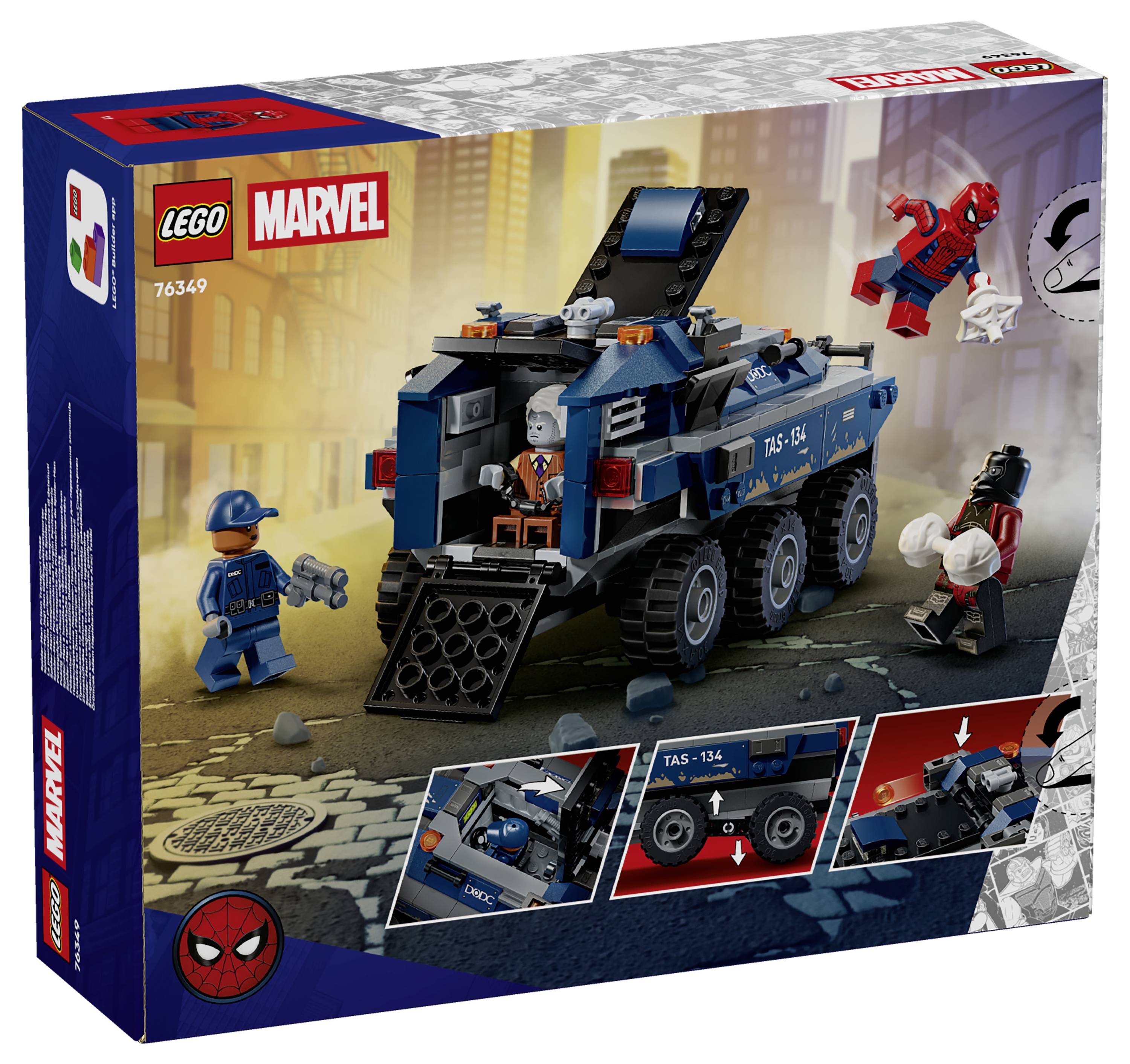 76349 LEGO® MARVEL SUPER HEROES Spider-Man Jagt vězeňský sporter; stavební hračka; 4 minifigurek-1