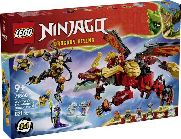 71868 LEGO® NINJAGO  Wyldfyres Drachenmech a 6 minifigurek; hračka pro rolování