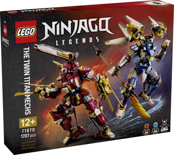 71870 LEGO® NINJAGO Dvojité titanové hry; akční figurky k sestavení, hraní a výstavě