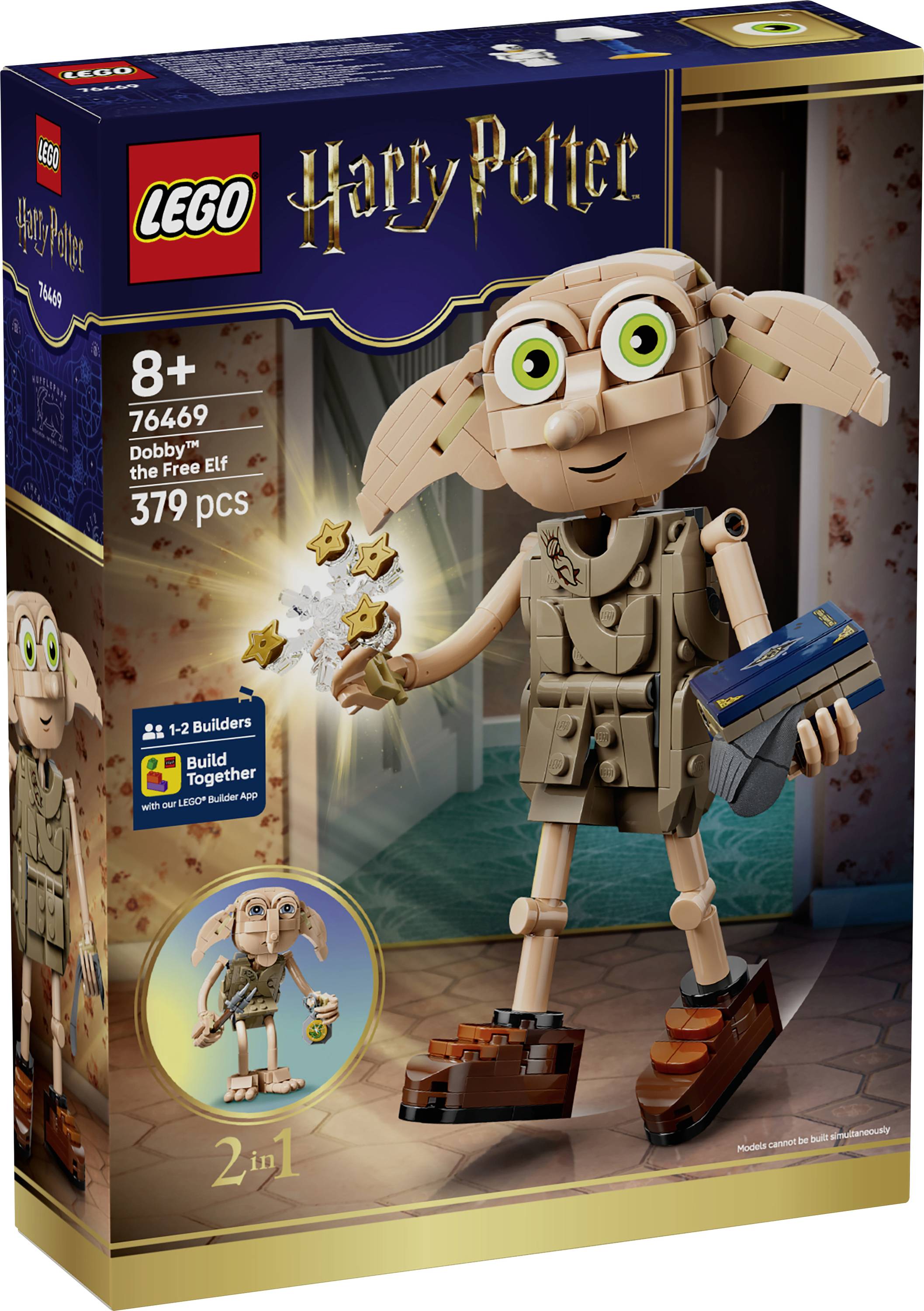 LEGO Harry Potter Domby volný skřítek stavebnice box, věk 8+, 379 dílů, sada 76469, 2 v 1