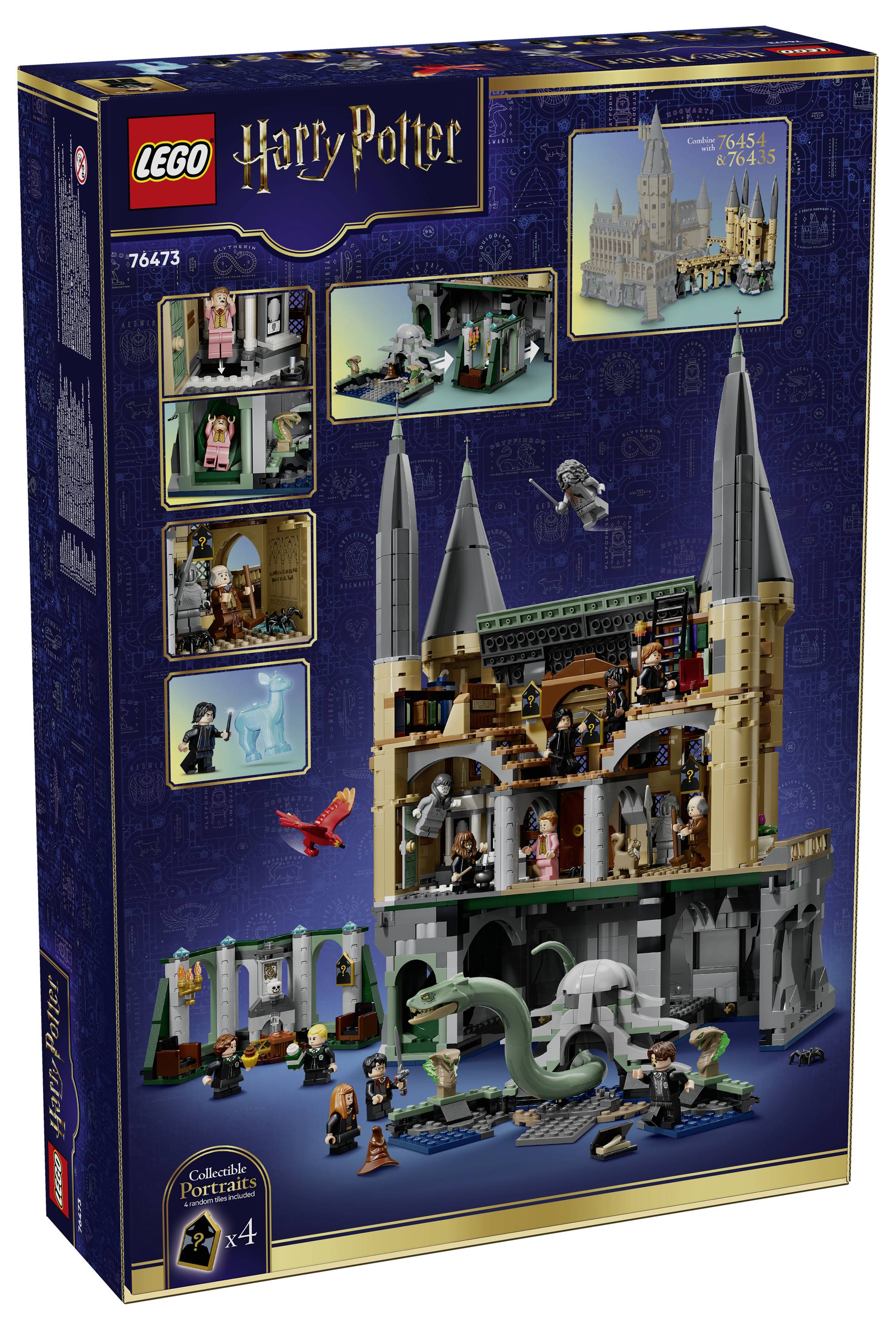 LEGO Harry Potter Harrys Potter Hrad Bradavic sada na krabici s detailním modelem hradu s minifigurkami a magickými tvory, sada označená 76419.