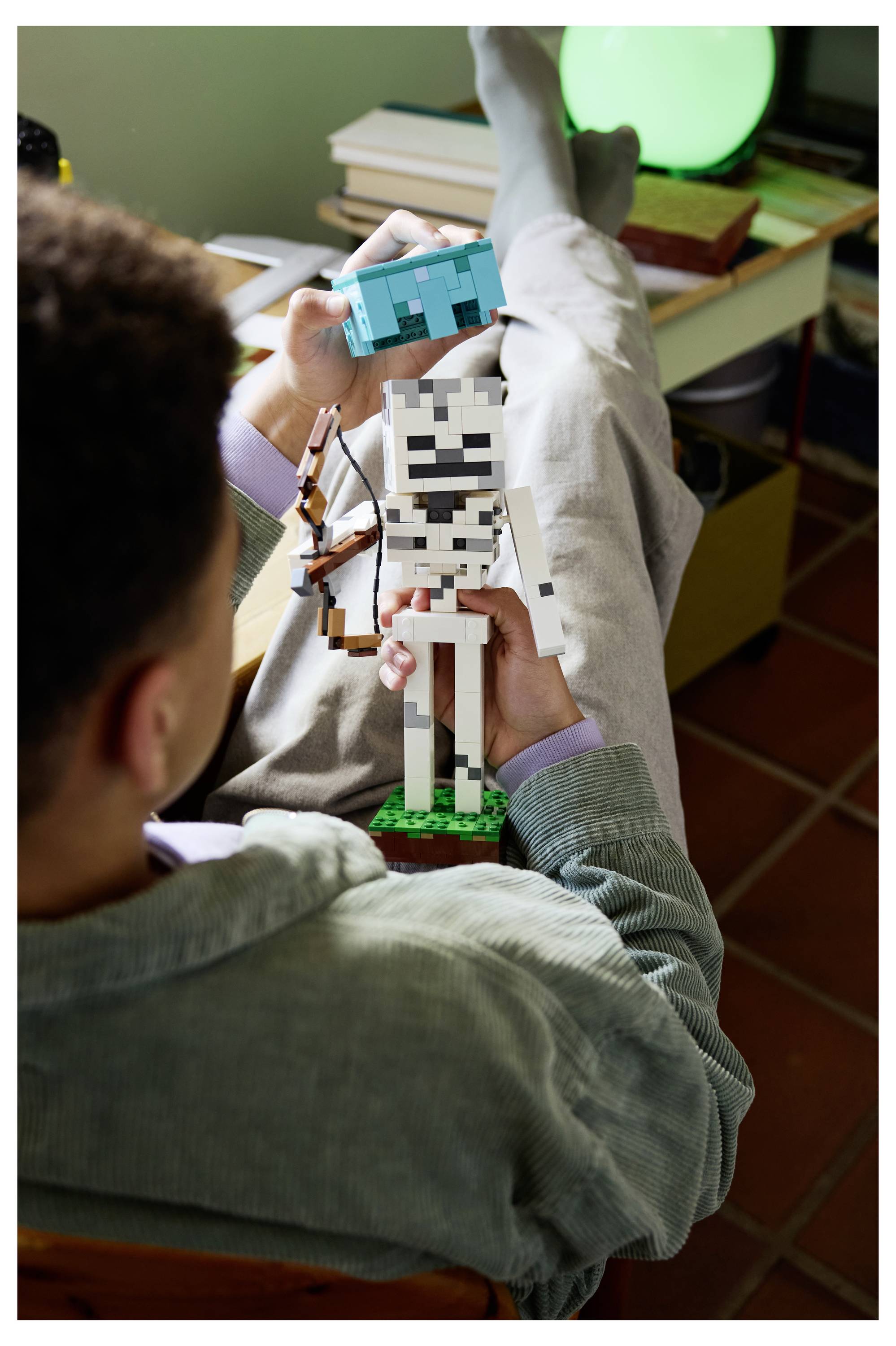 21594 LEGO® MINECRAFT Skelet; hračka pro videohry; pokojové dekorace-2
