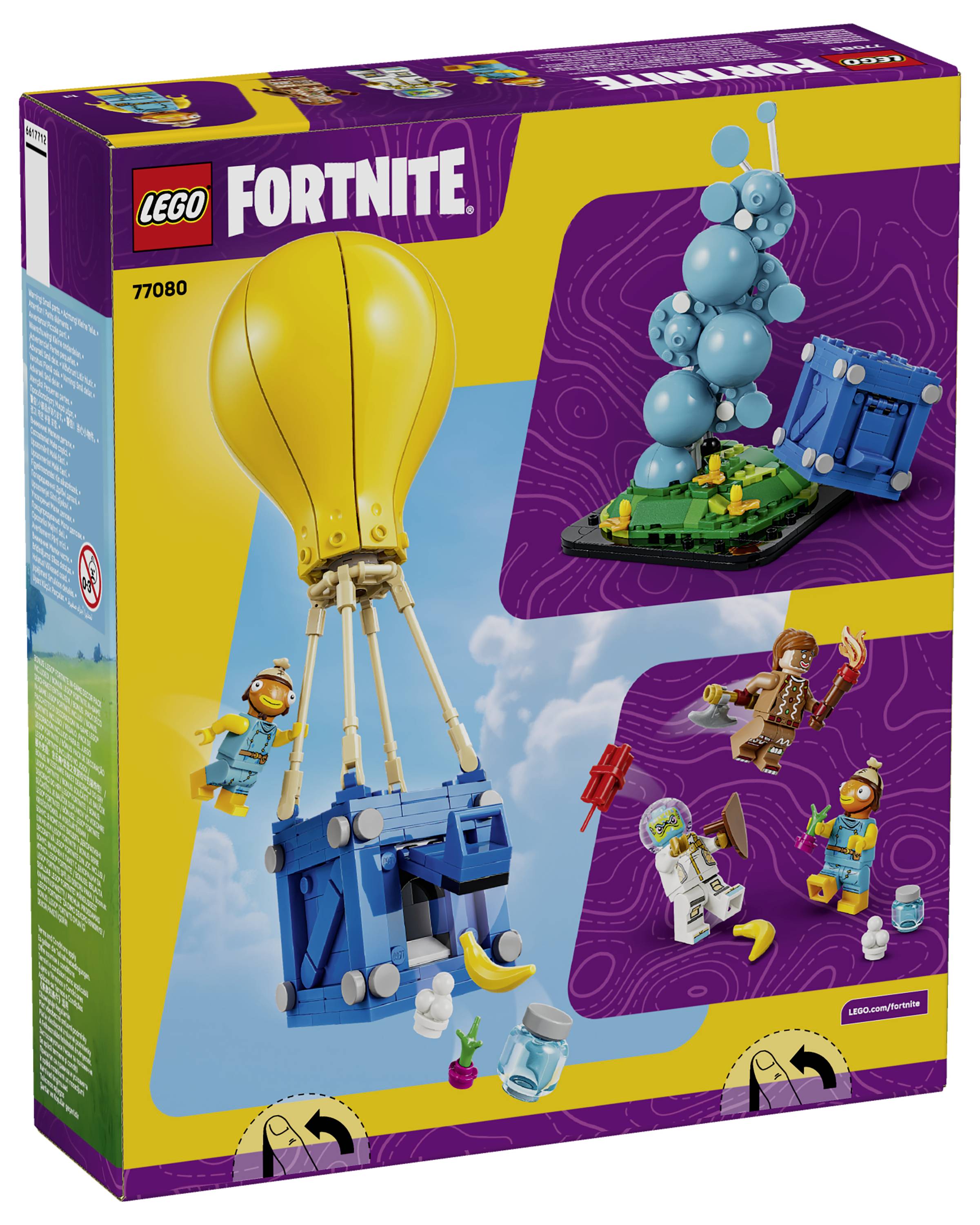 Detailní záběr na LEGO model se zelenými základními deskami a bílými zakřivenými díly, s dlouhou bílou tyčí uprostřed na stolní desce.