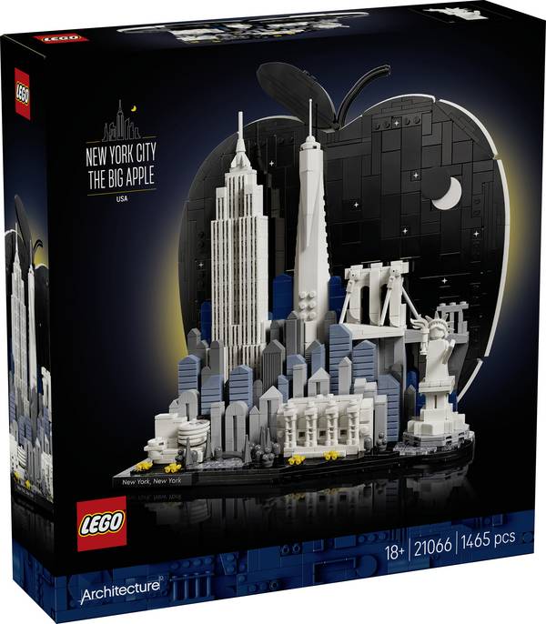 6588557 LEGO® ARCHITECTURE New York City - The Big Apple; Apple Bauset, pokojová dekorace pro dospělé