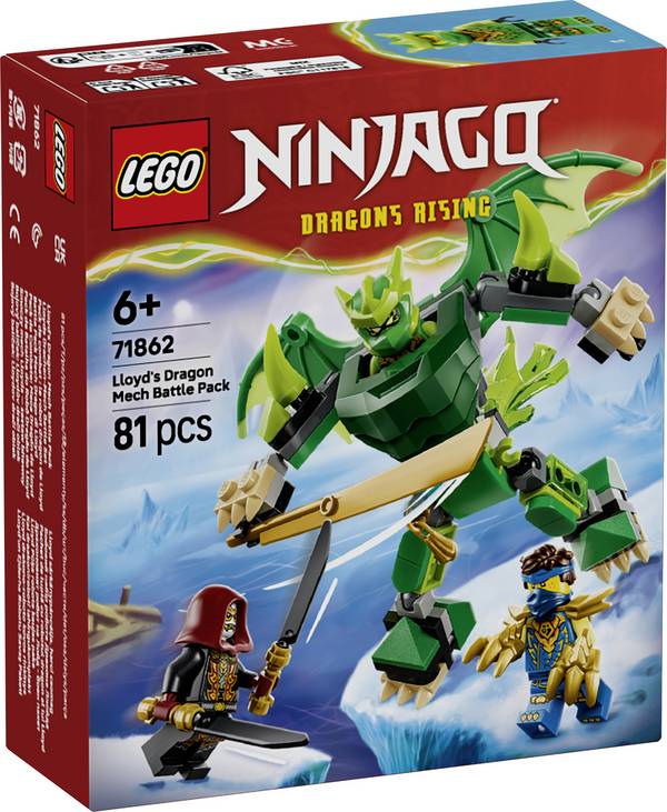 71862 LEGO® NINJAGO Sada drak Lloyds Mech Battle s akční figurkou a 3 figurkami