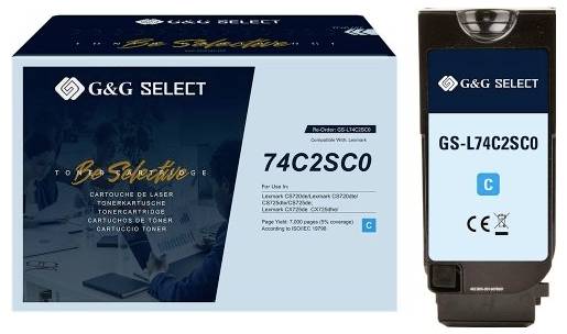 G&G Toner náhradní Lexmark 74C2SCE kompatibilní azurová 7000 Seiten GS-L74C2SC0-0