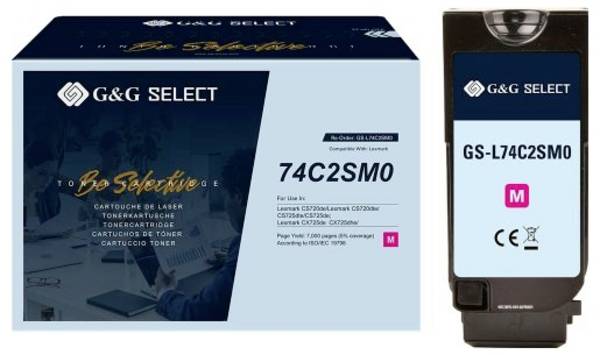 G&G Toner náhradní Lexmark 74C2SME kompatibilní  purppurová 7000 Seiten  GS-L74C2SM0