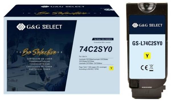 G&G Toner náhradní Lexmark 74C2SYE kompatibilní  žlutá 7000 Seiten  GS-L74C2SY0