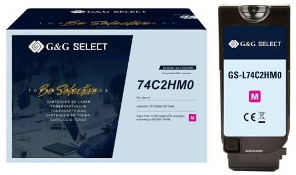 G&G Toner náhradní Lexmark 74C2HME kompatibilní  purppurová 12000 Seiten  GS-L74C2HM0