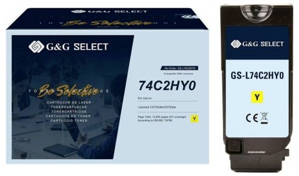 G&G Toner náhradní Lexmark 74C2HYE kompatibilní  žlutá 12000 Seiten  GS-L74C2HY0