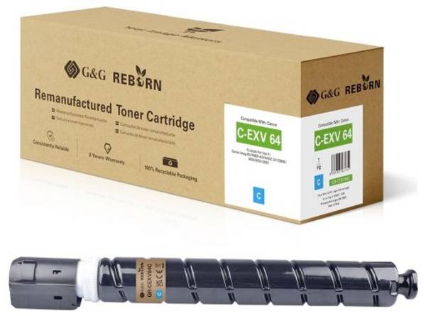 G&G Toner náhradní Canon 5754C002 kompatibilní  azurová 25500 Seiten  GR-CEXV64C
