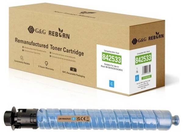 G&G Toner náhradní Ricoh 842533 kompatibilní  azurová 28000 Seiten  GR-R842533