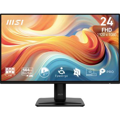 MSI 24palcový FHD monitor s barevným abstraktním displejem, obnovovací frekvencí 144Hz, IPS, 178° úhel pohledu, EyesErgo a PRO funkce