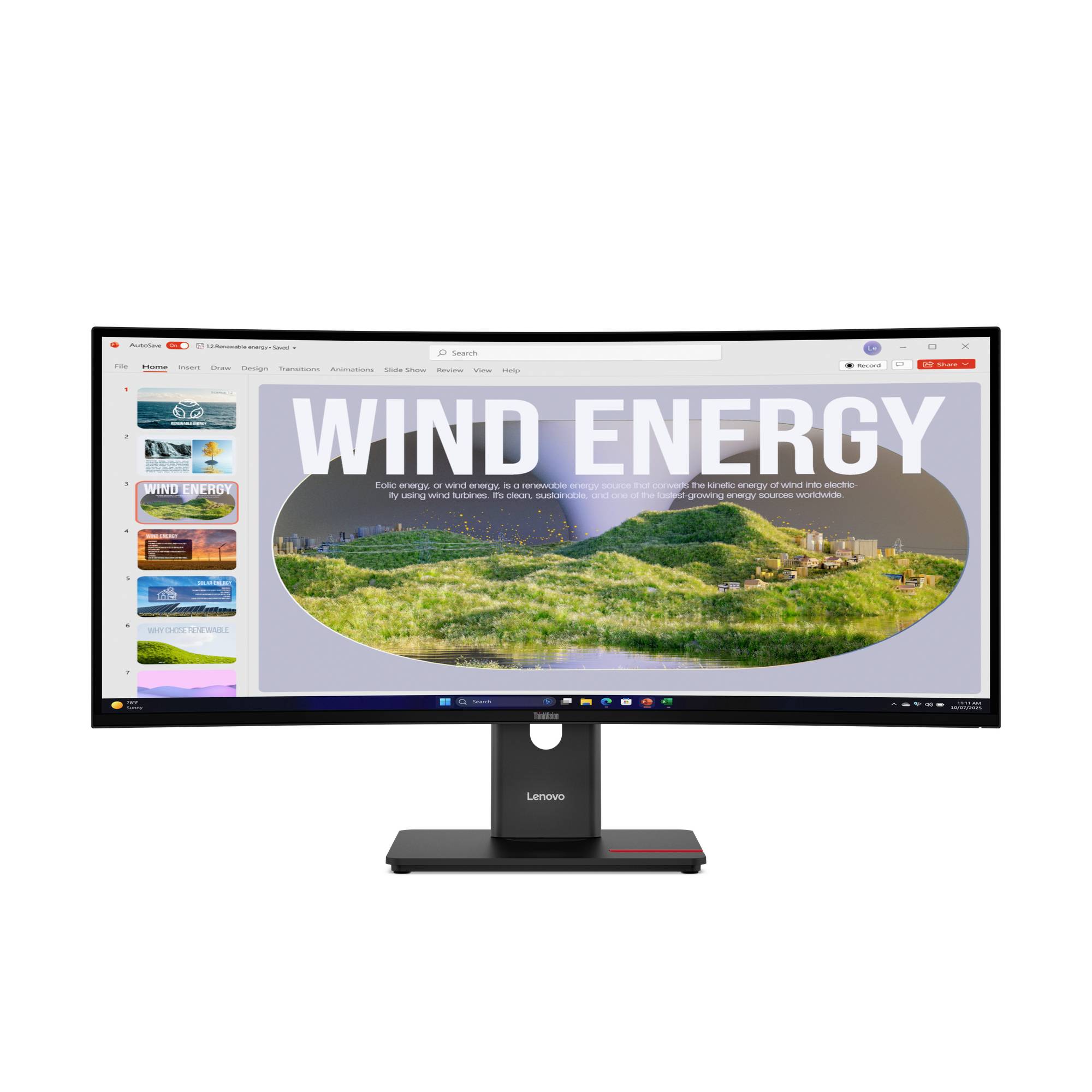 Lenovo ThinkVision LCD monitor 86.4 cm (34 palec)3440 x 1440 Pixel, 21:9, 6 ms, VA LED-0