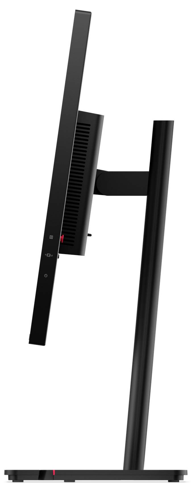 Lenovo monitor zobrazující snímek prezentace s názvem "WIND ENERGY" s krajinnou fotografií a menšími miniaturami snímků na levé straně.