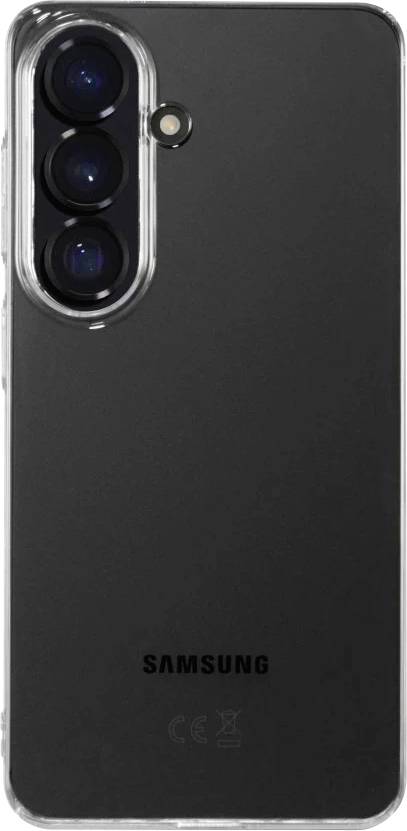 Zadní strana černého smartphonu Samsung se třemi zadními fotoaparáty a bleskem v levém horním rohu.