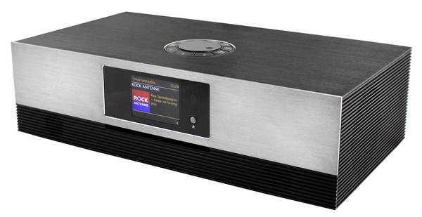 soundmaster EliteLine  stereo systém AUX, DAB+, Wi-Fi, FM, MP3, internet, CD, Bluetooth, vč. dálkového ovládání, Spotify, funkce alarmu 2 x 15 W černá