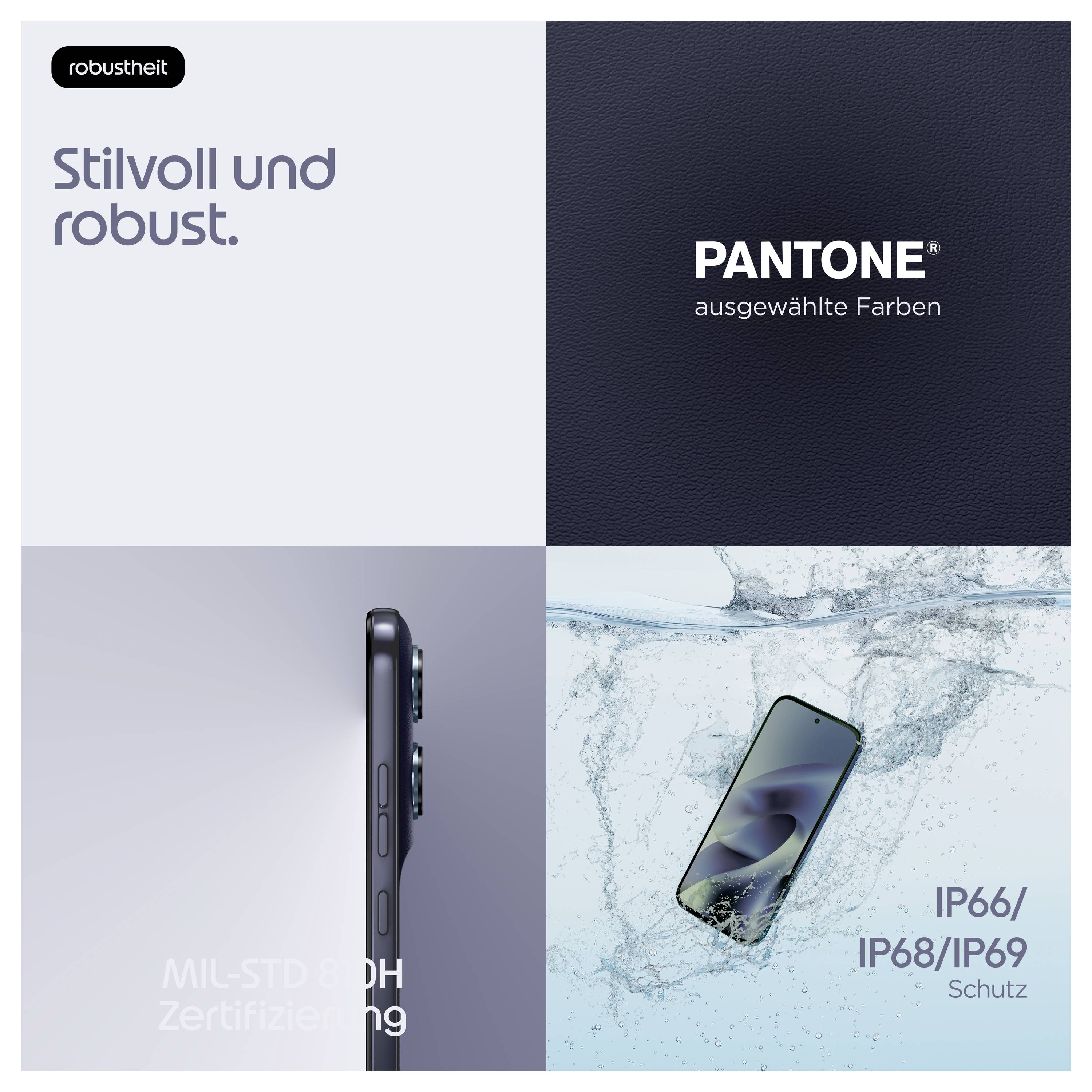 Smartphone zobrazující logo 'moto ai' a 'moto g87' na temné abstraktní tapetě.