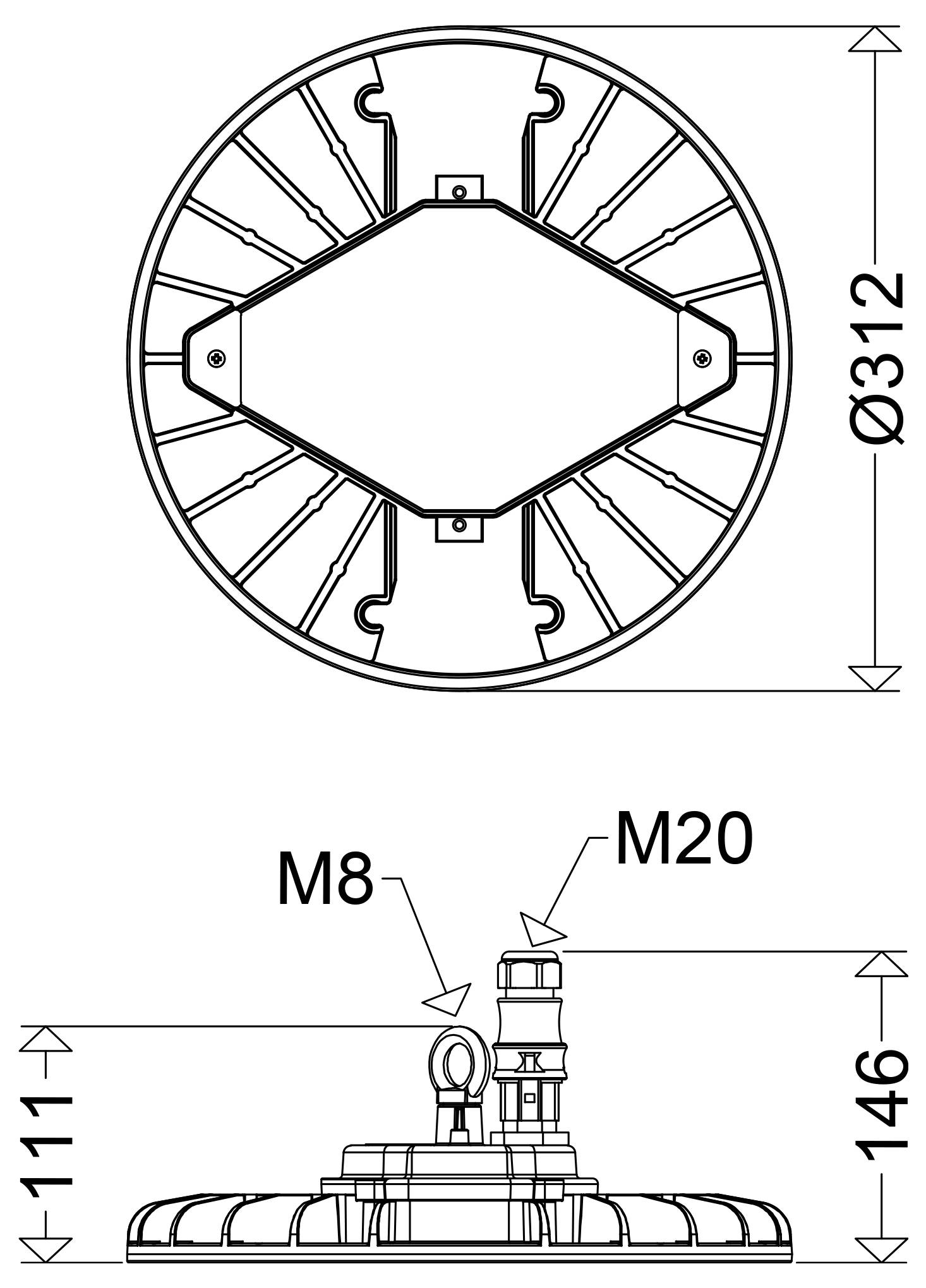 Schuch 3410 L100B D 341000003 LED závěsný lustr LED 65 W šedá-1