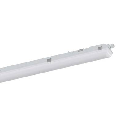 Štíhlá bílá LED lampa s průsvitným krytím, zobrazená diagonálně na čistém bílém pozadí.