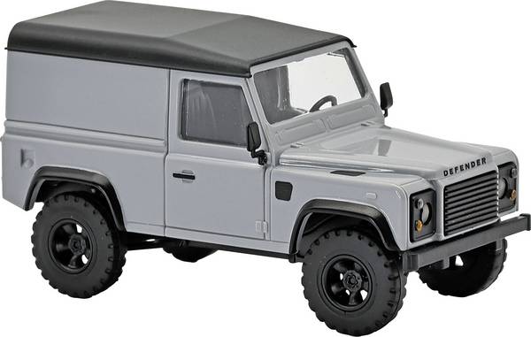 Busch 54356 H0 model osobního automobilu Land Rover Defender 90 Kdot. Vozík, stříbrný