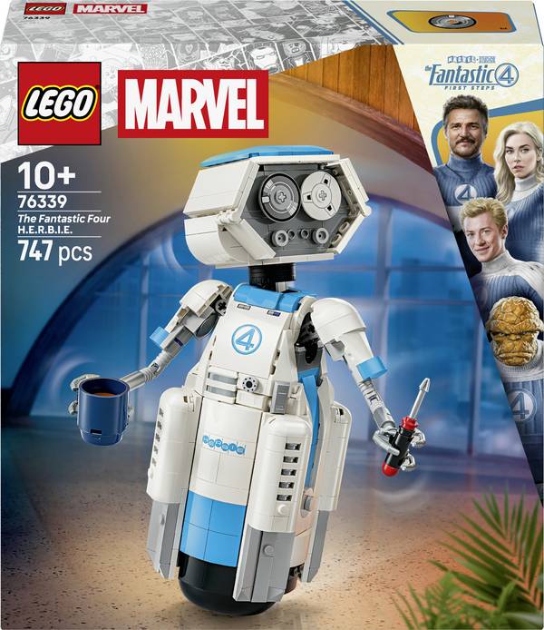 76339 LEGO® MARVEL SUPER HEROES The Fantastic Four H.E.R., (I), stavební sada; sběrný nástavec pro děti od 10 let; pokojový dekorace na film; pohyblivý robot LEGO; dárek