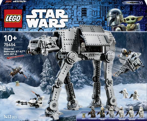 75454 LEGO® STAR WARS™ AT-AT™ Restiimperiuma s INT-4; stavební hračky pro velkou zábavu s 7 charakteristikami, jako je mandalorián a Grogu; dárek pro děti od 10 let
