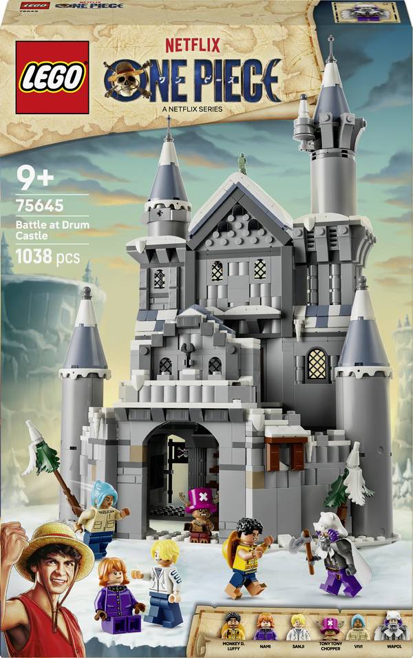 75645 LEGO® ONE PIECE Duell v zámku; hračky pro děti od 9 let; vícestupňový zámek a 6 minifigurek; dárek pro fanoušky Netflix One PIECE