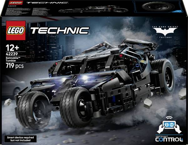 42239 LEGO® TECHNIC BatmobiltTM Tumbler; dálkově ovládané hračky; Batman™, model s řízením a světlomety; dárkové nápady pro děti od 12 let