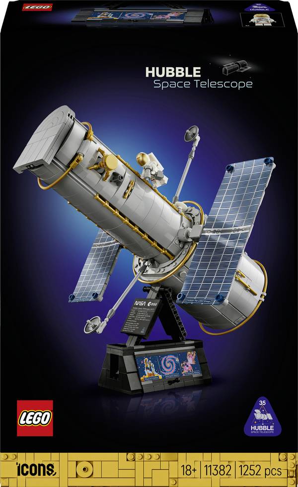 <br>  6588533<br>  LEGO® ICONS™<br>  Hubble kosmický teleskop; MINT-pokojové deko; stavebnice pro dospělé; replika s pohyblivými solárními hladinami a detailním přístrojovým slotem; dárková nápada kvalitní péče<br>