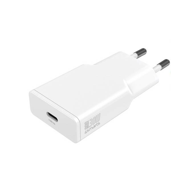 4Smarts  USB nabíječka, GaN, USB Power Delivery (USB-PD) , USB-C®, 30 W, Dodávka energie, bílá
