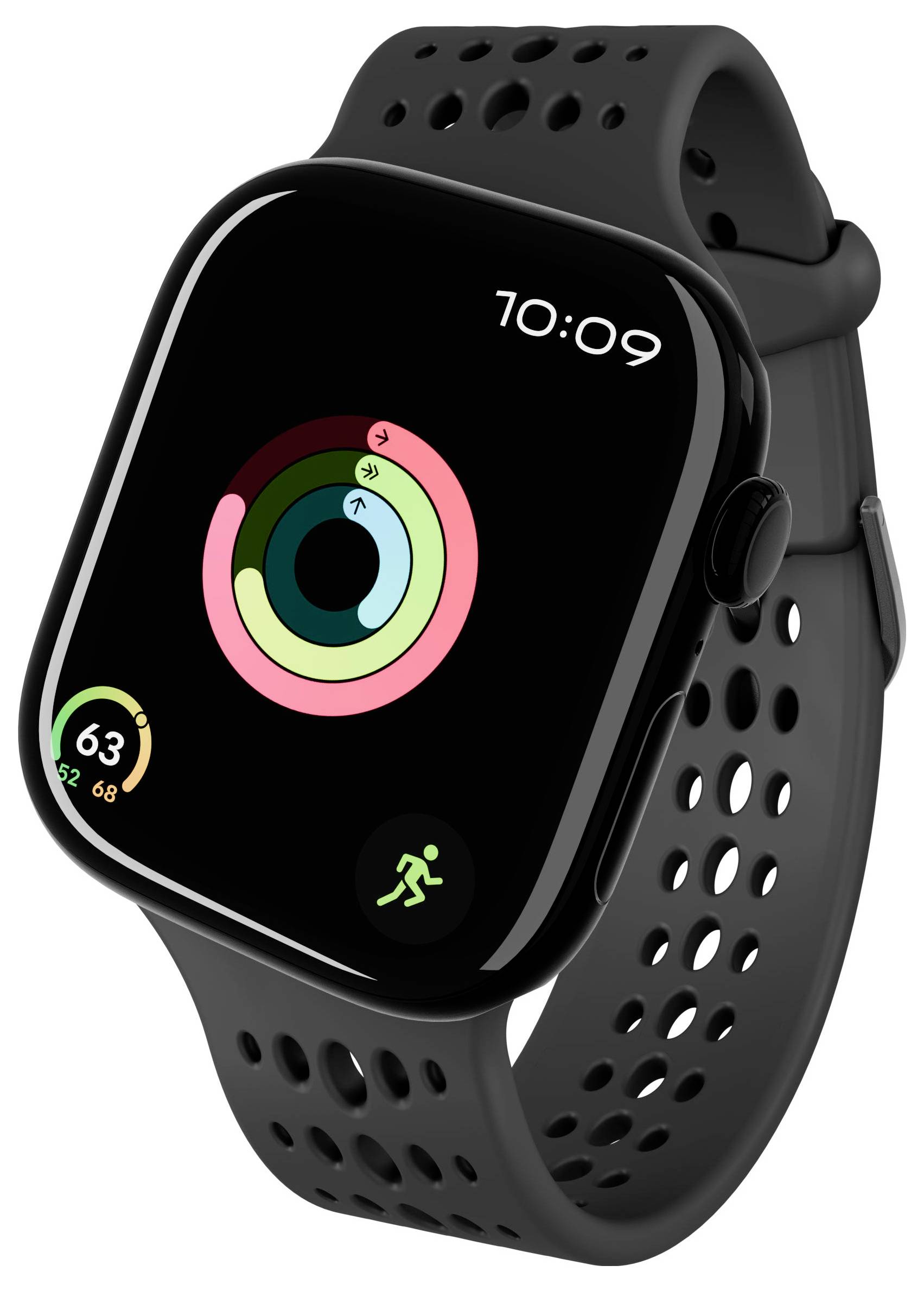 Decoded Decoded Silicone Ares O Strap for Apple Poutko na zápěstí černá-4