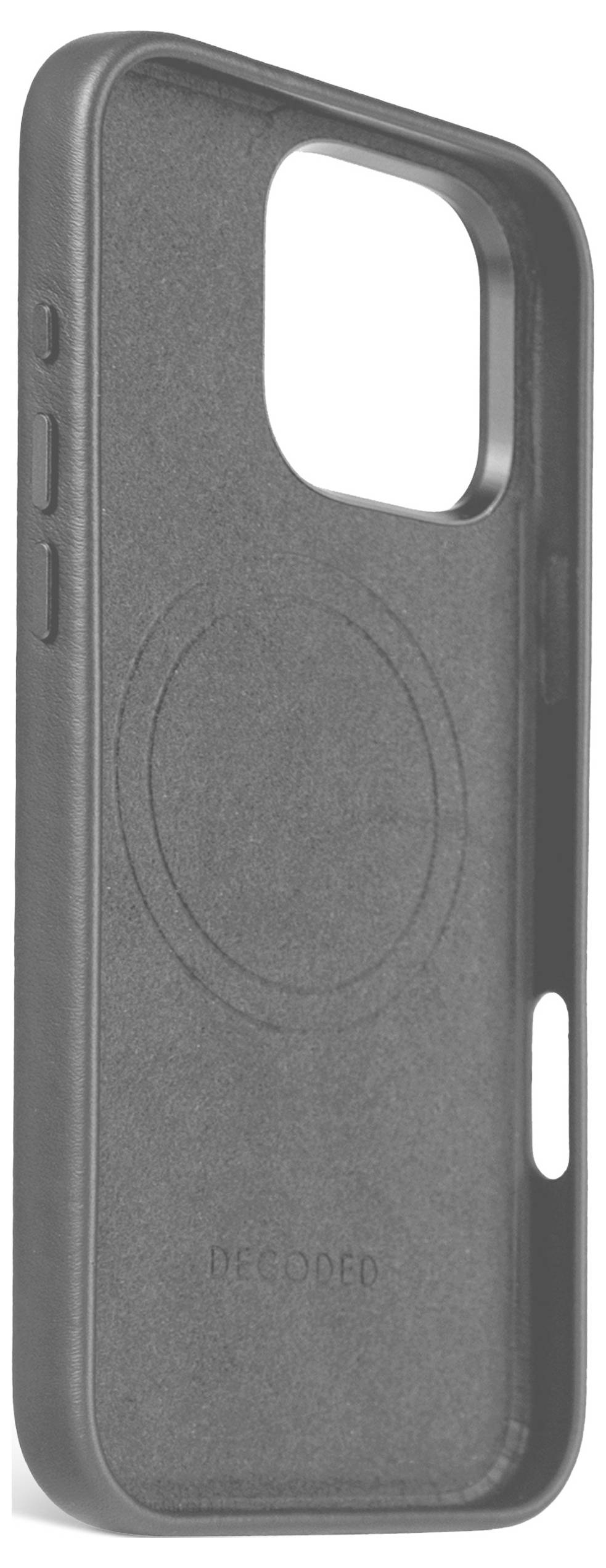 Decoded Decoded Leather Backcover iPhone 16 Pro zadní kryt na mobil iPhone 16 Pro Max černá D25IPO16PMBC1BK-3
