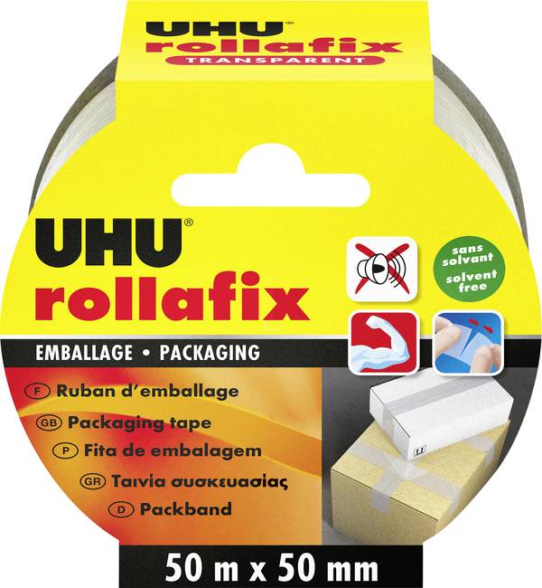 UHU rollafix 36985 lepicí páska  transparentní (d x š) 50 m x 50 mm 1 ks