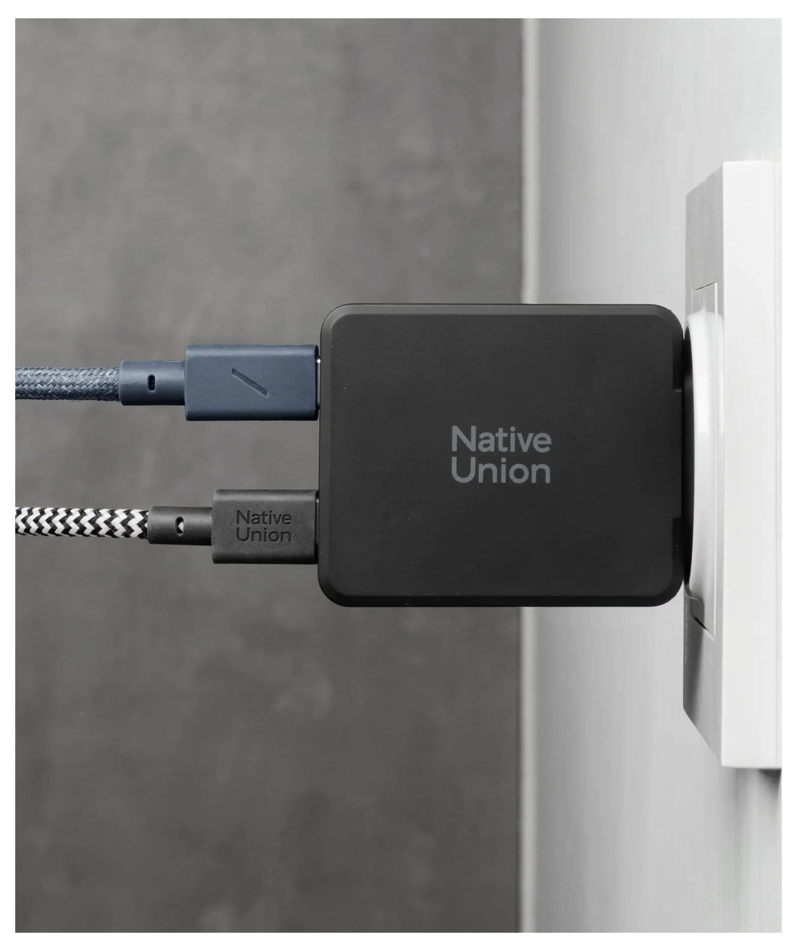 Native Union Native Union 65W USB-C Fast GaN Pocket C USB nabíječka, GaN, 2x USB-C®, 65 W, Dodávka energie, černá-1