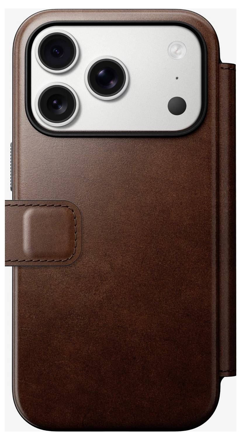 Nomad Modern Leather Folio Flip Case Apple iPhone 17 Pro hnědá NM014155858-5