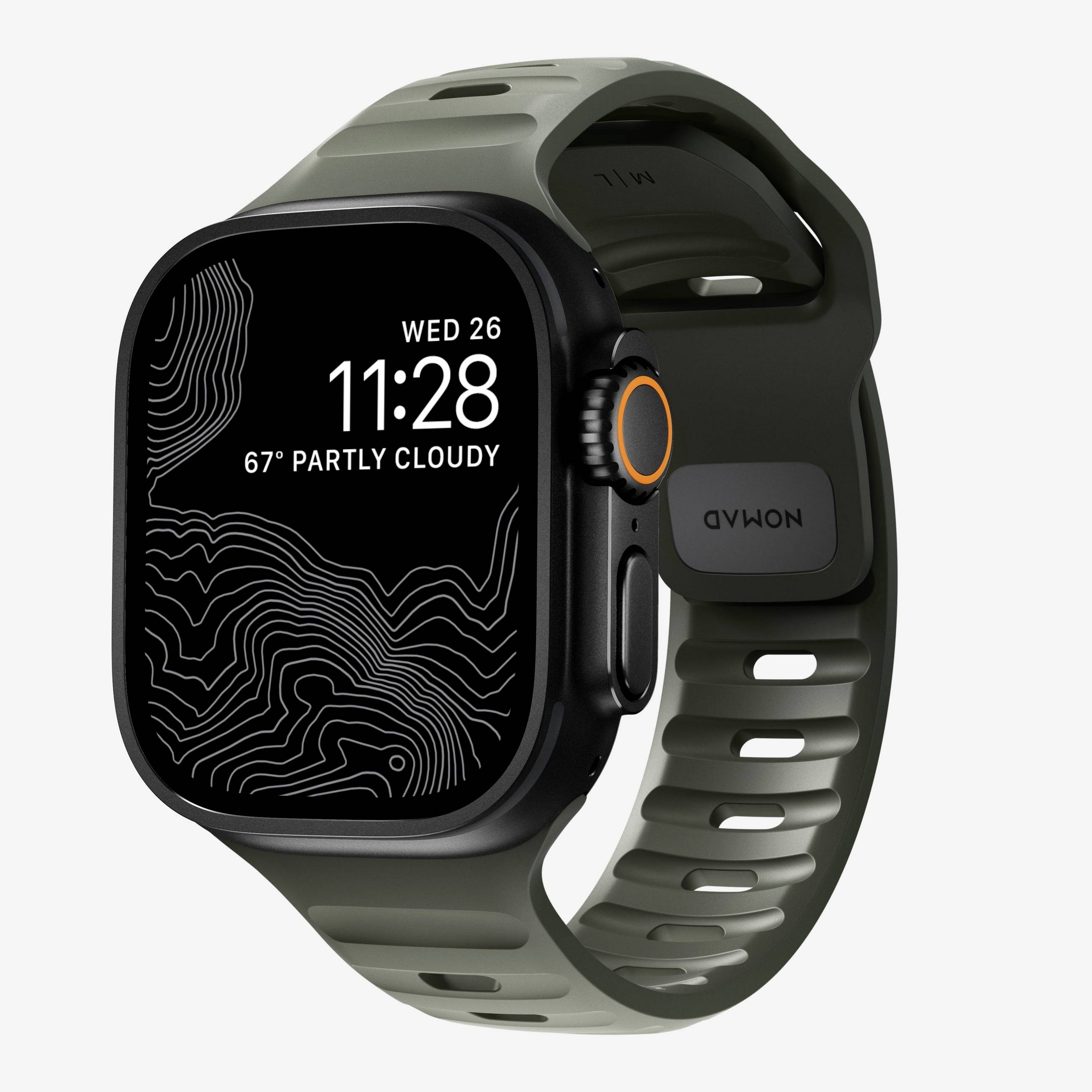Nomad Sport Band 42/44/45/49mm Ash Green Poutko na zápěstí zelená-0