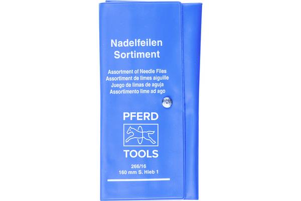 PFERD TOOLS 12704084 Sada PFERD TOOLS PRO přesné jehlové pilníky, 12 ks Ve svinovací brašně 160 mm švýcarské drážce 2, střední-jemný  Délka 160 mm 1 sada