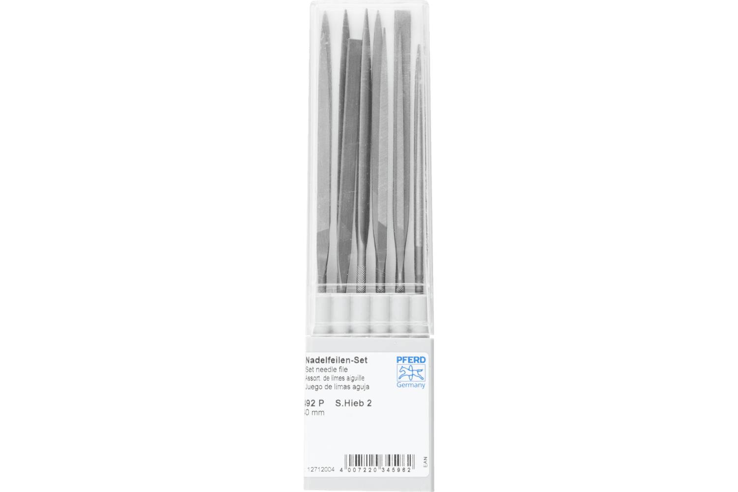 PFERD TOOLS 12712004 Sada PFERD TOOLS PRO přesné jehlové pilníky, 12 ks V plastovém boxu 140 mm švýcarské síto 2, středn-0