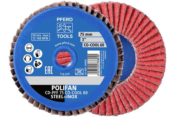 PFERD TOOLS 42719110 Sada brusných kotoučů Průměr 75 mm Zrnitost=120 10 ks
