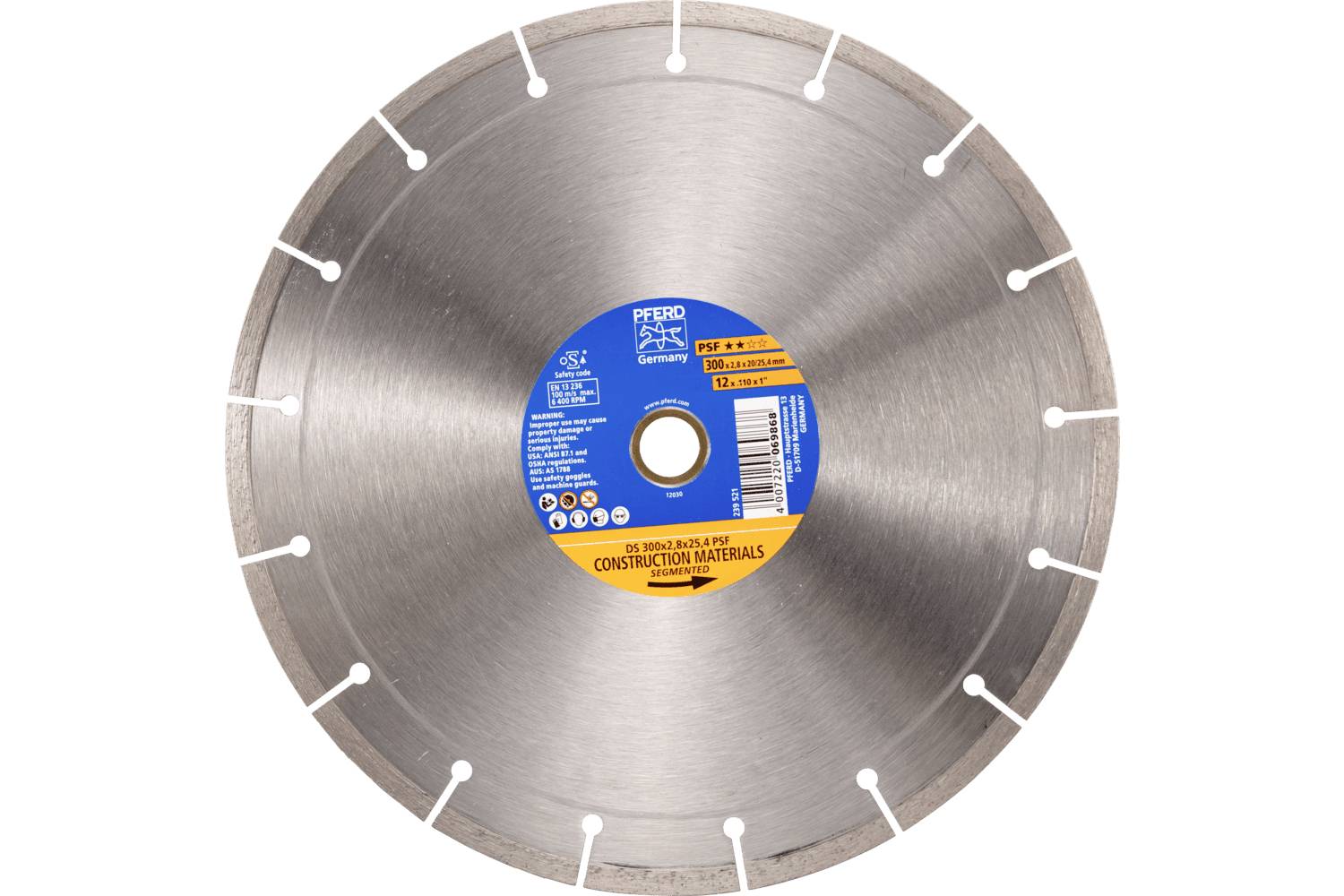PFERD TOOLS 68300053 DS 300X2,8X20/25,4 START diamantový řezný kotouč Průměr 300 mm Ø otvoru 25.4 mm cihla, Železobeton,-0