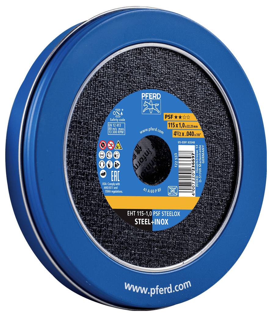 PFERD TOOLS EHT 115-1,0 PSF STEELOX (TIN 10) 69121092 Řezný kotouč 115 mm 10 ks-1