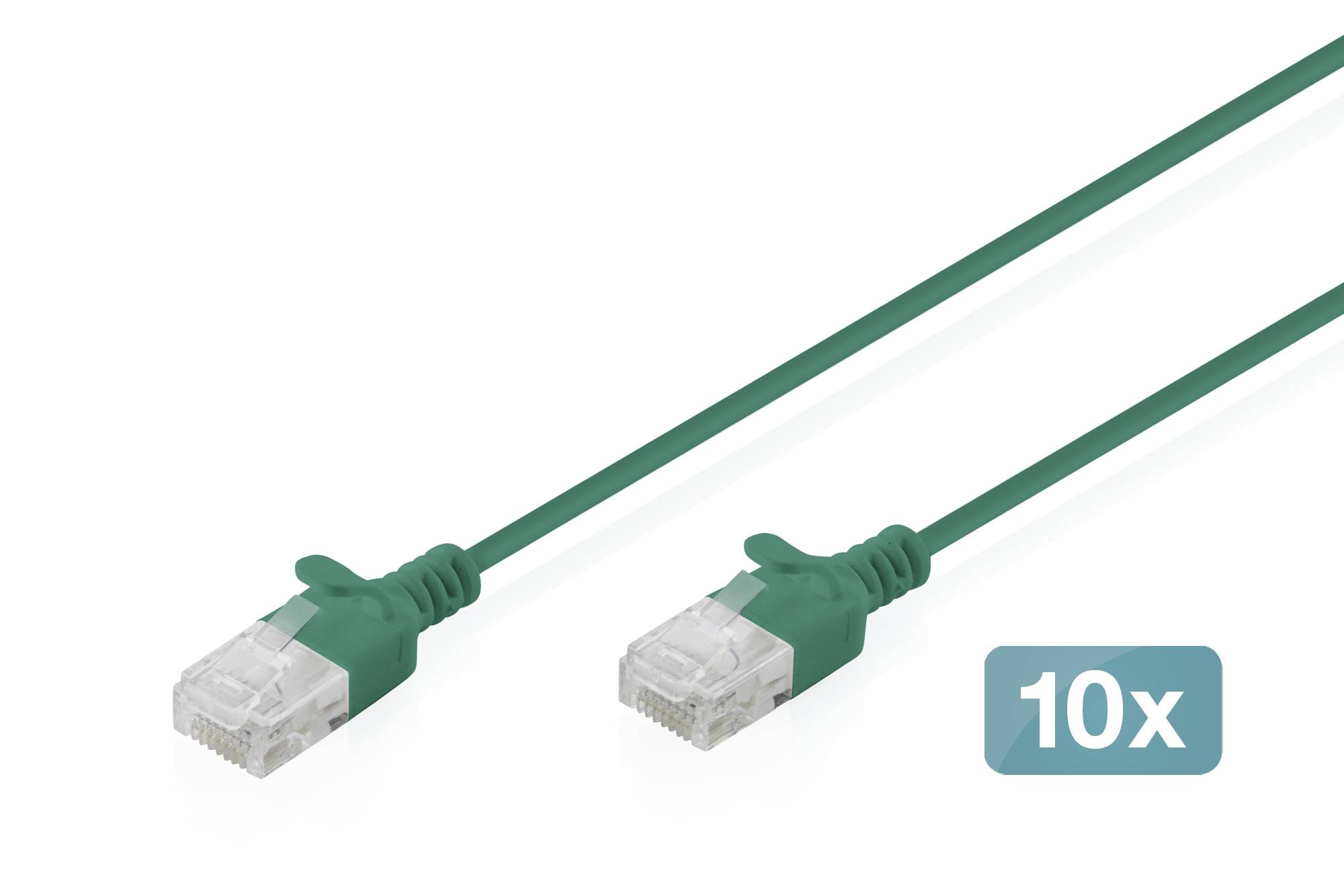 Digitus DK-1618-020S-G-10 RJ45 síťové kabely, propojovací kabely CAT 6 U/UTP 2 m zelená 10 ks-0