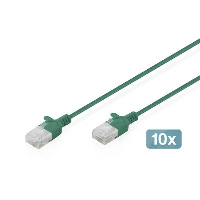 Digitus DK-1618-020S-G-10 RJ45 síťové kabely, propojovací kabely CAT 6 U/UTP 2 m zelená 10 ks-0
