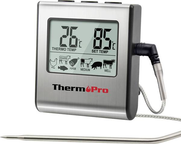 ThermoPro TP16 teploměr na pečení  meřící teplotu jádře potravin zobrazení ve °C/°F, pečení, potraviny ke grilování